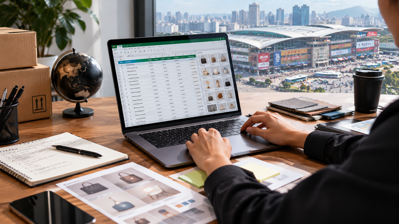 Espacio de trabajo con logística urbana